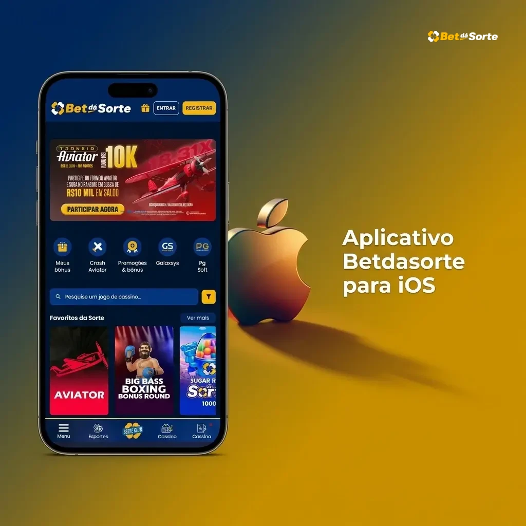 Aplicativo Betdasorte disponível para iPhone e iPad com iOS 12.0, oferecendo todas funcionalidades da versão web