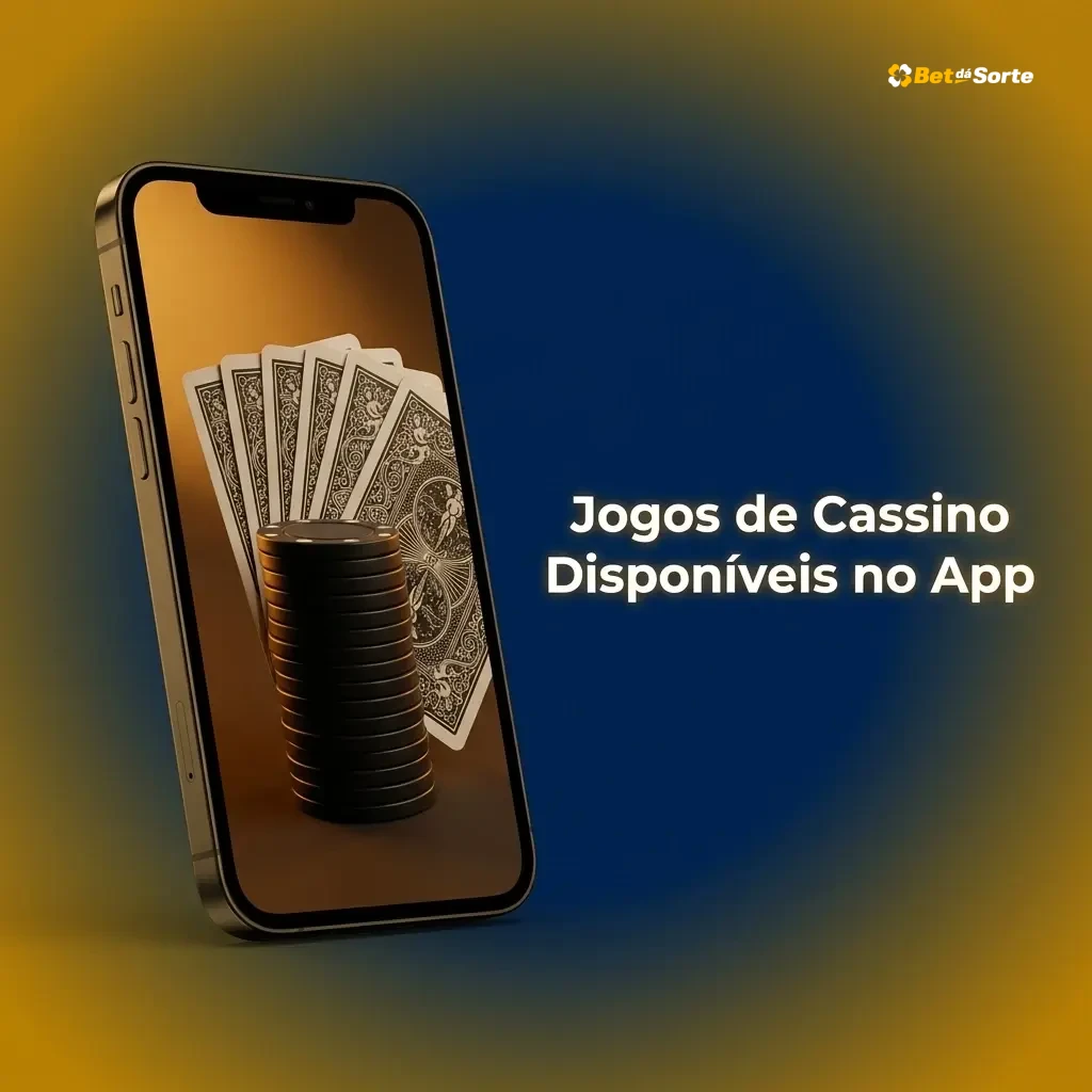 Jogos de cassino no app Betdasorte: slots, roleta, blackjack, baccarat ao vivo e crash games disponíveis