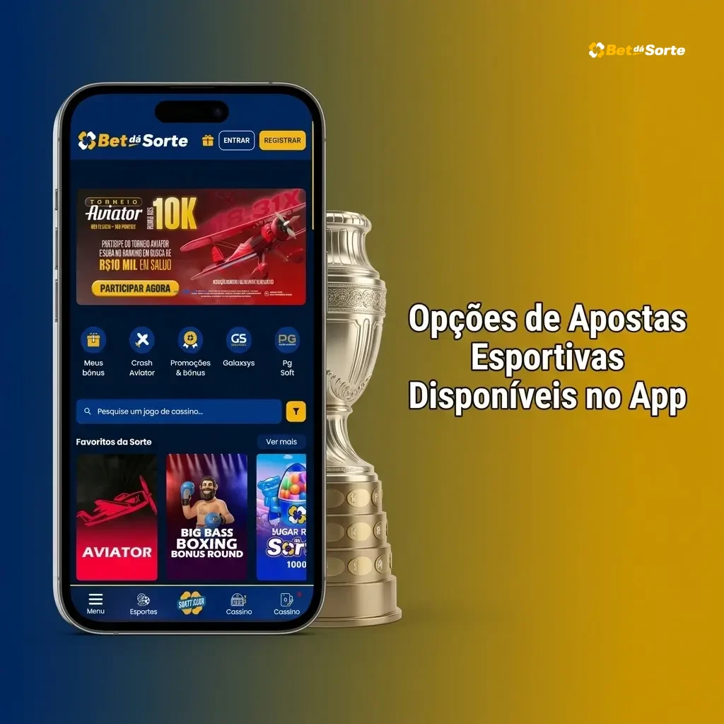 Opções de apostas esportivas no app Betdasorte: futebol, basquete, tênis, vôlei, MMA e mais esportes disponíveis