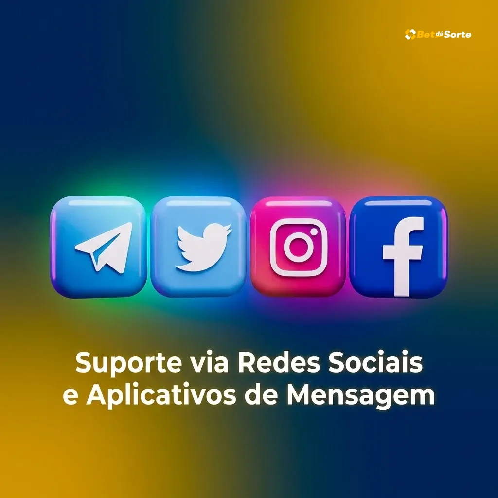 Suporte Betdasorte via WhatsApp, Telegram, Instagram, Facebook e Twitter para dúvidas e atualizações rápidas