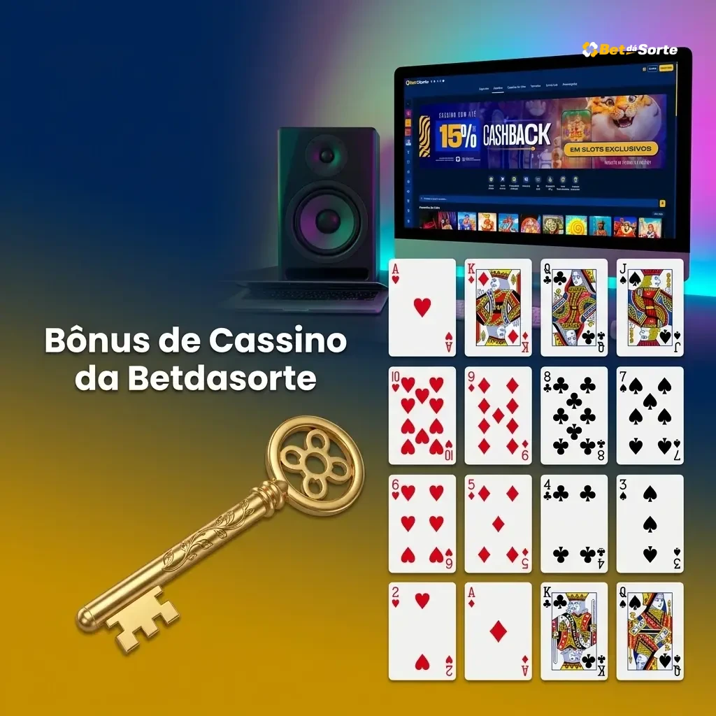 Bônus de cassino Betdasorte: CashBack 15% e Palpite dá Sorte com condições e como ativar cada promoção