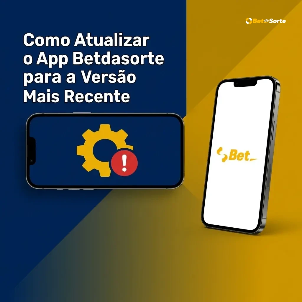 Smartphone exibindo o app Betdasorte PWA com atualização automática para a versão mais recente