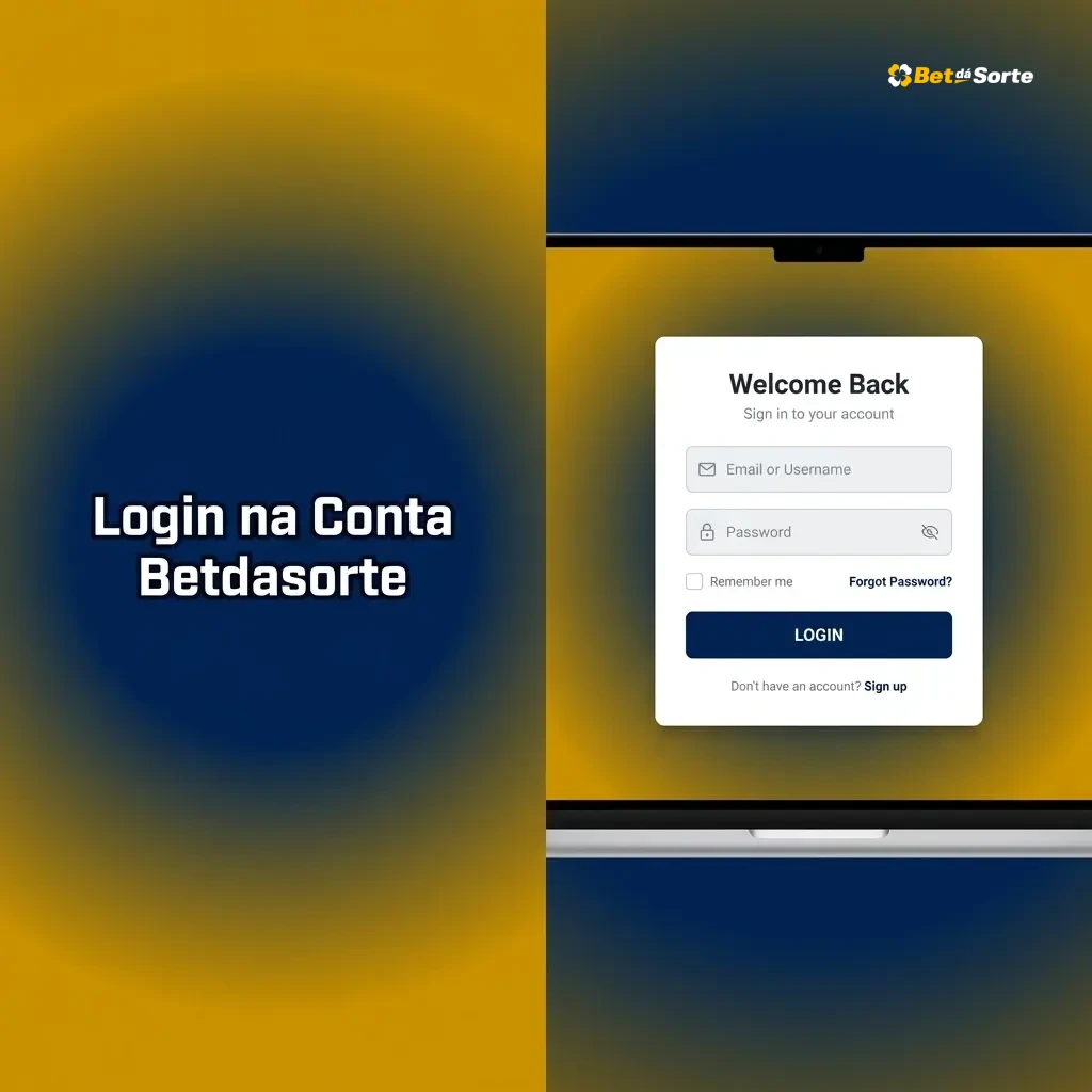 Guia de login na conta Betdasorte com passos para acessar a plataforma de apostas