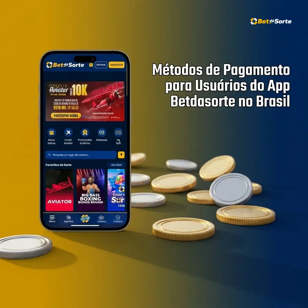 Métodos de pagamento do app Betdasorte no Brasil: Pix, cartão de crédito, débito e boleto bancário