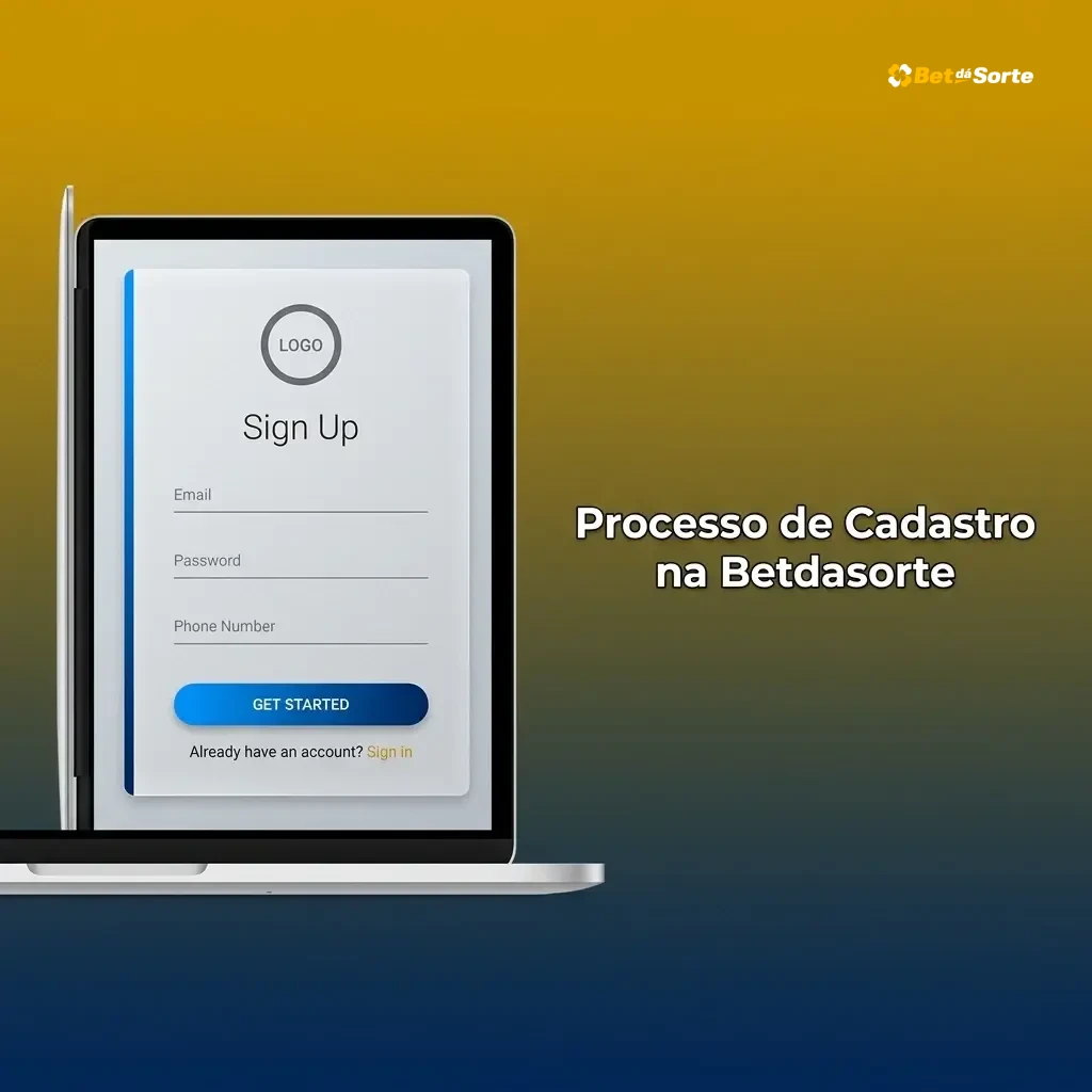Passo a passo do processo de cadastro na Betdasorte com formulário, verificação de e-mail e depósito via Pix